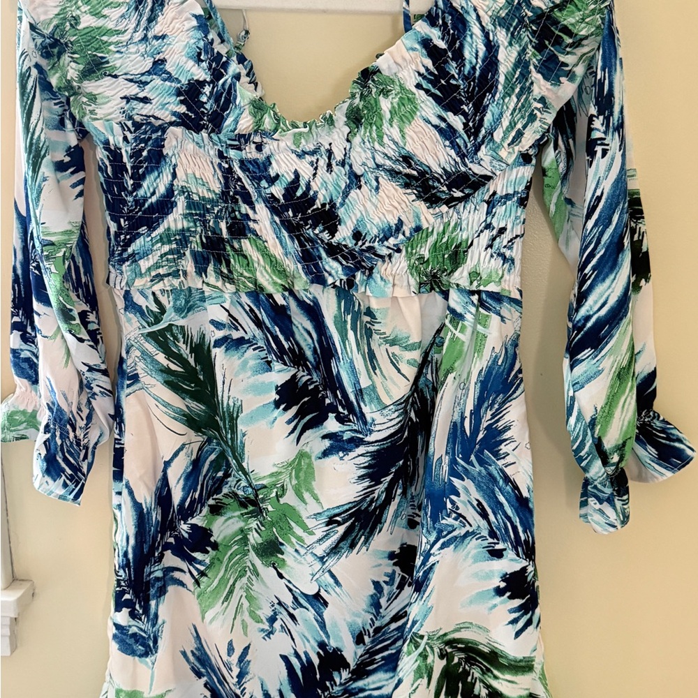 Adelyn Rae Azure and Green Dress